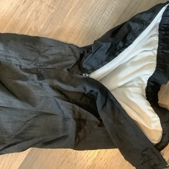 Vintage 80's Casual Club Women's Size Small Nylon Track Pants Black Zipper Ankle - Picture 10 of 10